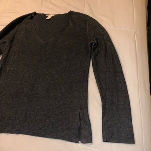 Gray V-Neck Sweater, H&M BASIC, cashmere blend